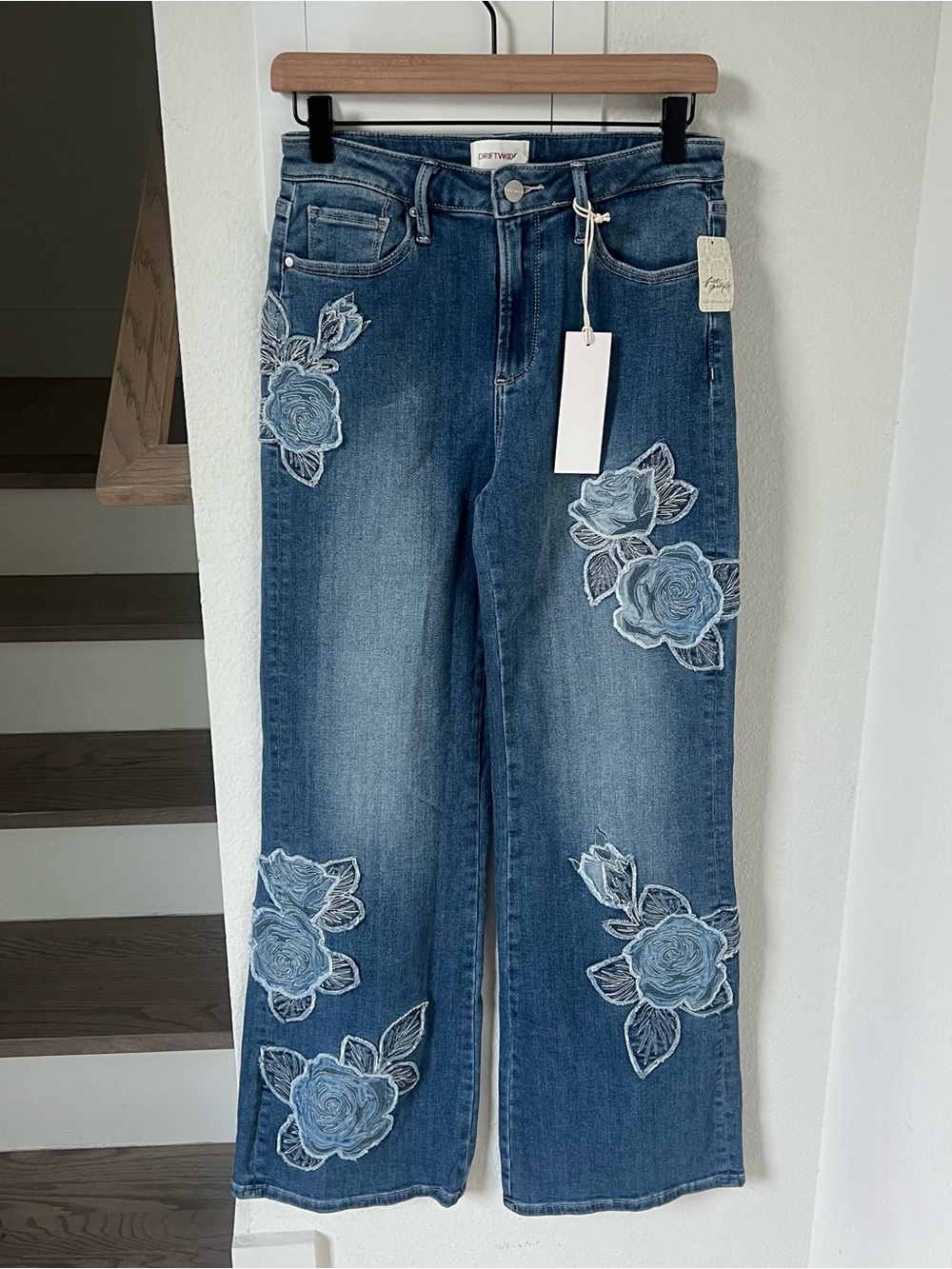 Driftwood Free People Charlee Rose Patchwork Jeans NWT - Picture 4 of 8